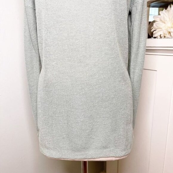 Banana Republic Linen V-Neck Sweater Green Small - Picture 5 of 13